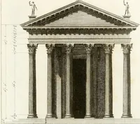 An illustration from Monumenti di fabbriche antiche estratti dai disegni dei piu celebri autori (1796)