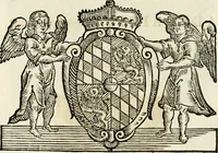 An illustration from Monumentum extremi honoris, perennis virtutis piis manibus serenissimi ac potentissimi principis Ferdinandi Mariae, utriusque Bavariae at superioris Palatinatus ducis ... : in Regio Electorali Templo RR. PP. Clericorum Regularium erectum ac nuncupatum (1679)