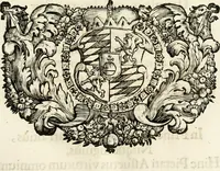 An illustration from Monumentum extremi honoris, perennis virtutis piis manibus serenissimi ac potentissimi principis Ferdinandi Mariae, utriusque Bavariae at superioris Palatinatus ducis ... : in Regio Electorali Templo RR. PP. Clericorum Regularium erectum ac nuncupatum (1679)
