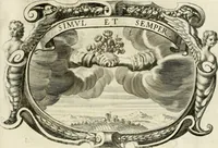 An illustration from Monumentum extremi honoris, perennis virtutis piis manibus serenissimi ac potentissimi principis Ferdinandi Mariae, utriusque Bavariae at superioris Palatinatus ducis ... : in Regio Electorali Templo RR. PP. Clericorum Regularium erectum ac nuncupatum (1679)