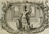 An illustration from Monumentum extremi honoris : perennis virtutis piis manibus serenissimi ac potentissimi principis Ferdinandi Mariae, utriusque Bavariae, ac superioris Palatinatus ducis ... : in Regio Electorali Templo RR. PP. Clericorum Regularium erectum ac nuncupatum (1679)