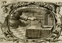 An illustration from Monumentum extremi honoris : perennis virtutis piis manibus serenissimi ac potentissimi principis Ferdinandi Mariae, utriusque Bavariae, ac superioris Palatinatus ducis ... : in Regio Electorali Templo RR. PP. Clericorum Regularium erectum ac nuncupatum (1679)