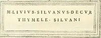 An illustration from Monumentum sive columbarium libertorum et servorum Liviae Augustae et Caesarum : Romae detectum in Via Appia, anno M.D.CC.XXVI. (1727)