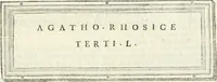 An illustration from Monumentum sive columbarium libertorum et servorum Liviae Augustae et Caesarum : Romae detectum in Via Appia, anno M.D.CC.XXVI. (1727)