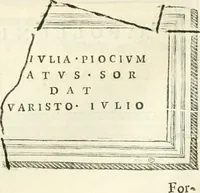 An illustration from Monumentum sive columbarium libertorum et servorum Liviae Augustae et Caesarum : Romae detectum in Via Appia, anno M.D.CC.XXVI. (1727)