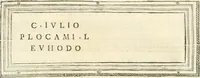 Picture 80 of 192 from Monumentum sive columbarium libertorum et servorum Liviae Augustae et Caesarum : Romae detectum in Via Appia, anno M.D.CC.XXVI. (1727), leaf 212