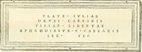 Picture 85 of 192 from Monumentum sive columbarium libertorum et servorum Liviae Augustae et Caesarum : Romae detectum in Via Appia, anno M.D.CC.XXVI. (1727), leaf 213