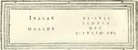 An illustration from Monumentum sive columbarium libertorum et servorum Liviae Augustae et Caesarum : Romae detectum in Via Appia, anno M.D.CC.XXVI. (1727)