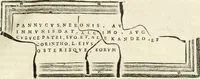 An illustration from Monumentum sive columbarium libertorum et servorum Liviae Augustae et Caesarum : Romae detectum in Via Appia, anno M.D.CC.XXVI. (1727)