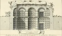 An illustration from Monumentum sive columbarium libertorum et servorum Liviae Augustae et Caesarum : Romae detectum in Via Appia, anno M.D.CC.XXVI. (1727)