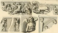 An illustration from Monumentum sive columbarium libertorum et servorum Liviae Augustae et Caesarum : Romae detectum in Via Appia, anno M.D.CC.XXVI. (1727)