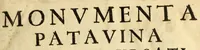 Picture 1 of 65 from Monvmenta patavina Sertorii Vrsati stvdio collecta, digesta, explicata, suisque iconibus expressa . (1652), leaf 5