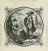 Picture 55 of 118 from Moral emblems : with aphorisms, adages, and proverbs, of all ages and nations, from Jacob Cats and Robert Farlie : with illustrations freely rendered, from designs found in their works (1860), leaf 128