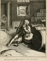 Picture 58 of 108 from Moralia Horatiana, das ist, Die Horatzische sitten-lehre : aus der ernst-sittigen geselschaft der alten weise-meister gezogen, und mit 113 [i.e. 103] in kupfer gestochenen sinn-bildern, und eben so viel erklärungen und andern anmärkungen vorgestellet (1656), leaf 122