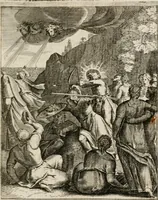 Picture 70 of 108 from Moralia Horatiana, das ist, Die Horatzische sitten-lehre : aus der ernst-sittigen geselschaft der alten weise-meister gezogen, und mit 113 [i.e. 103] in kupfer gestochenen sinn-bildern, und eben so viel erklärungen und andern anmärkungen vorgestellet (1656), leaf 148