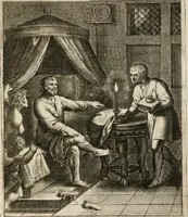 An illustration from Moralia Horatiana, das ist, Die Horatzische sitten-lehre : aus der ernst-sittigen geselschaft der alten weise-meister gezogen, und mit 113 [i.e. 103] in kupfer gestochenen sinn-bildern, und eben so viel erklärungen und andern anmärkungen vorgestellet (1656)
