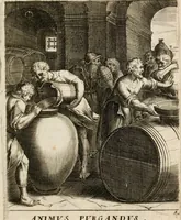 An illustration from Moralia Horatiana, das ist, Die Horatzische sitten-lehre : aus der ernst-sittigen geselschaft der alten weise-meister gezogen, und mit 113 [i.e. 103] in kupfer gestochenen sinn-bildern, und eben so viel erklärungen und andern anmärkungen vorgestellet (1656)