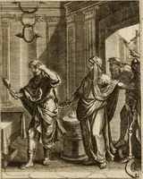 Picture 99 of 108 from Moralia Horatiana, das ist, Die Horatzische sitten-lehre : aus der ernst-sittigen geselschaft der alten weise-meister gezogen, und mit 113 [i.e. 103] in kupfer gestochenen sinn-bildern, und eben so viel erklärungen und andern anmärkungen vorgestellet (1656), leaf 206