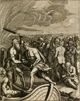 An illustration from Moralia Horatiana, das ist, Die Horatzische sitten-lehre : aus der ernst-sittigen geselschaft der alten weise-meister gezogen, und mit 113 [i.e. 103] in kupfer gestochenen sinn-bildern, und eben so viel erklärungen und andern anmärkungen vorgestellet (1656)