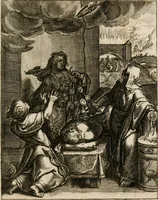 Picture 106 of 108 from Moralia Horatiana, das ist, Die Horatzische sitten-lehre : aus der ernst-sittigen geselschaft der alten weise-meister gezogen, und mit 113 [i.e. 103] in kupfer gestochenen sinn-bildern, und eben so viel erklärungen und andern anmärkungen vorgestellet (1656), leaf 220