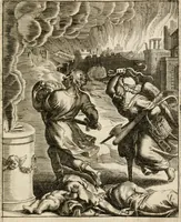 An illustration from Moralia Horatiana, das ist, Die Horatzische sitten-lehre : aus der ernst-sittigen geselschaft der alten weise-meister gezogen, und mit 113 [i.e. 103] in kupfer gestochenen sinn-bildern, und eben so viel erklärungen und andern anmärkungen vorgestellet (1656)