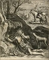 An illustration from Moralia Horatiana, das ist, Die Horatzische sitten-lehre : aus der ernst-sittigen geselschaft der alten weise-meister gezogen, und mit 113 [i.e. 103] in kupfer gestochenen sinn-bildern, und eben so viel erklärungen und andern anmärkungen vorgestellet (1656)