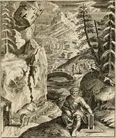 An illustration from Moralia Horatiana, das ist, Die Horatzische sitten-lehre : aus der ernst-sittigen geselschaft der alten weise-meister gezogen, und mit 113 [i.e. 103] in kupfer gestochenen sinn-bildern, und eben so viel erklärungen und andern anmärkungen vorgestellet (1656)