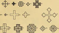 Picture 7 of 406 from Mordvalaisten pukuja kuoseja. Trachten und Muster der Mordvinen (1896), leaf 104