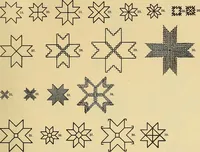 An illustration from Mordvalaisten pukuja kuoseja. Trachten und Muster der Mordvinen (1896)