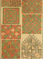 Picture 133 of 406 from Mordvalaisten pukuja kuoseja. Trachten und Muster der Mordvinen (1896), leaf 296