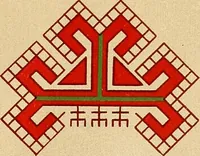 Picture 190 of 406 from Mordvalaisten pukuja kuoseja. Trachten und Muster der Mordvinen (1896), leaf 374