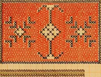 An illustration from Mordvalaisten pukuja kuoseja. Trachten und Muster der Mordvinen (1896)