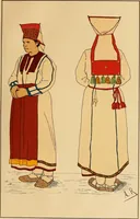 An illustration from Mordvalaisten pukuja kuoseja. Trachten und Muster der Mordvinen (1896)