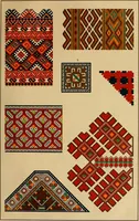 Picture 230 of 406 from Mordvalaisten pukuja kuoseja. Trachten und Muster der Mordvinen (1896), leaf 414