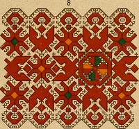 Picture 240 of 406 from Mordvalaisten pukuja kuoseja. Trachten und Muster der Mordvinen (1896), leaf 420