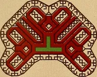 Picture 251 of 406 from Mordvalaisten pukuja kuoseja. Trachten und Muster der Mordvinen (1896), leaf 424