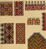 Picture 261 of 406 from Mordvalaisten pukuja kuoseja. Trachten und Muster der Mordvinen (1896), leaf 430