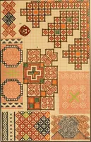 Picture 267 of 406 from Mordvalaisten pukuja kuoseja. Trachten und Muster der Mordvinen (1896), leaf 438