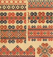 Picture 300 of 406 from Mordvalaisten pukuja kuoseja. Trachten und Muster der Mordvinen (1896), leaf 484
