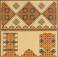 Picture 306 of 406 from Mordvalaisten pukuja kuoseja. Trachten und Muster der Mordvinen (1896), leaf 492