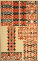 An illustration from Mordvalaisten pukuja kuoseja. Trachten und Muster der Mordvinen (1896)