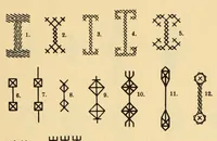An illustration from Mordvalaisten pukuja ja kuoseja. Trachten und Muster der Mordvinen (1896)