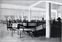 An illustration from "More Light: The Modern Well-lighted Plant is the "Barreled Sunlight" Plant (1921)