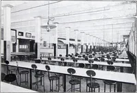 An illustration from "More Light: The Modern Well-lighted Plant is the "Barreled Sunlight" Plant (1921)