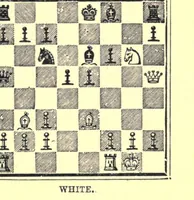 An illustration from Morphy's games of chess, being the best games played by the distinguished champion in Europe and America; (1898)