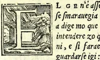 An illustration from Moschetta : comedia del famosissimo Rvzzante, nuouamente uenuta in luce (1554)