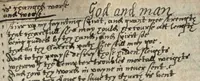 An illustration from The most auntient historie of God and man, or, A collection of Gods proceedings with man in generall, from the first, to the last : but more especially of the devinity, and humanitie of our blessed sauiour Iesus Christ, his loue to his spouse, and his hate to his, and her enimies, together wth Satans plottes against her in all ages, in form of a poem (1629)