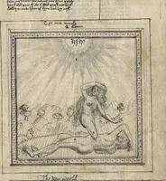 An illustration from The most auntient historie of God and man, or, A collection of Gods proceedings with man in generall, from the first, to the last : but more especially of the devinity, and humanitie of our blessed sauiour Iesus Christ, his loue to his spouse, and his hate to his, and her enimies, together wth Satans plottes against her in all ages, in form of a poem (1629)