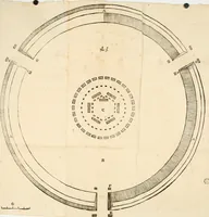 An illustration from The most notable antiquity of Great Britain, vulgarly called Stone-Heng, on Salisbury plain. Restored by Inigo Jones esquire, architect generall to the late king (1655)
