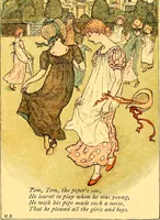 An illustration from Mother Goose , or The old nursery rhymes (1890)